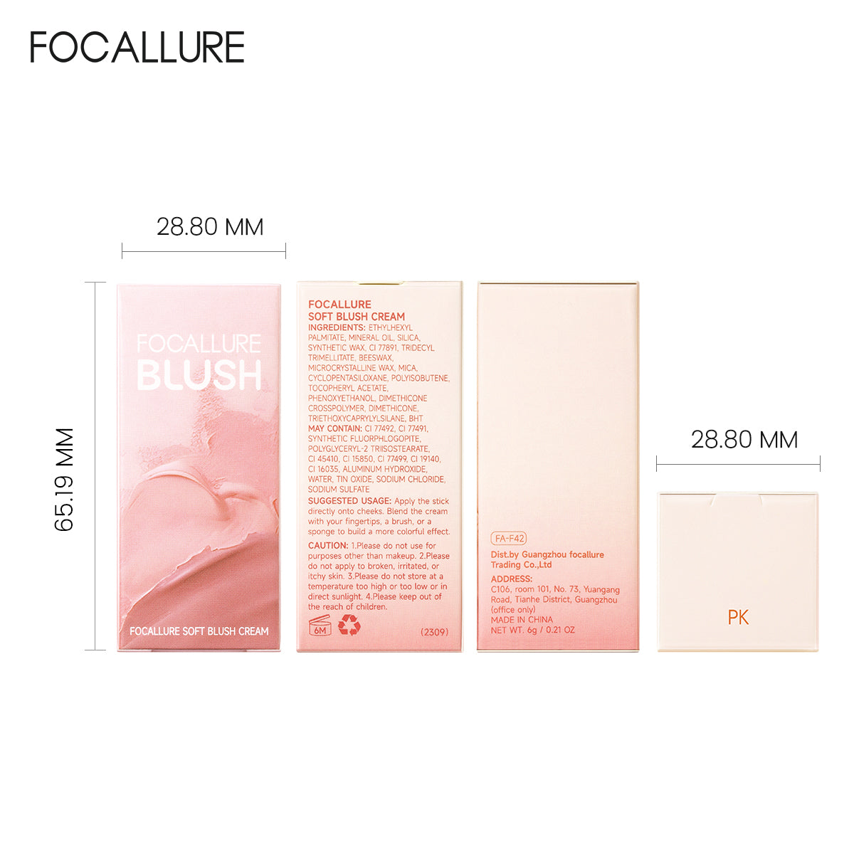 FOCALLURE Pro Cream Butter Multi-Use Blush Stick