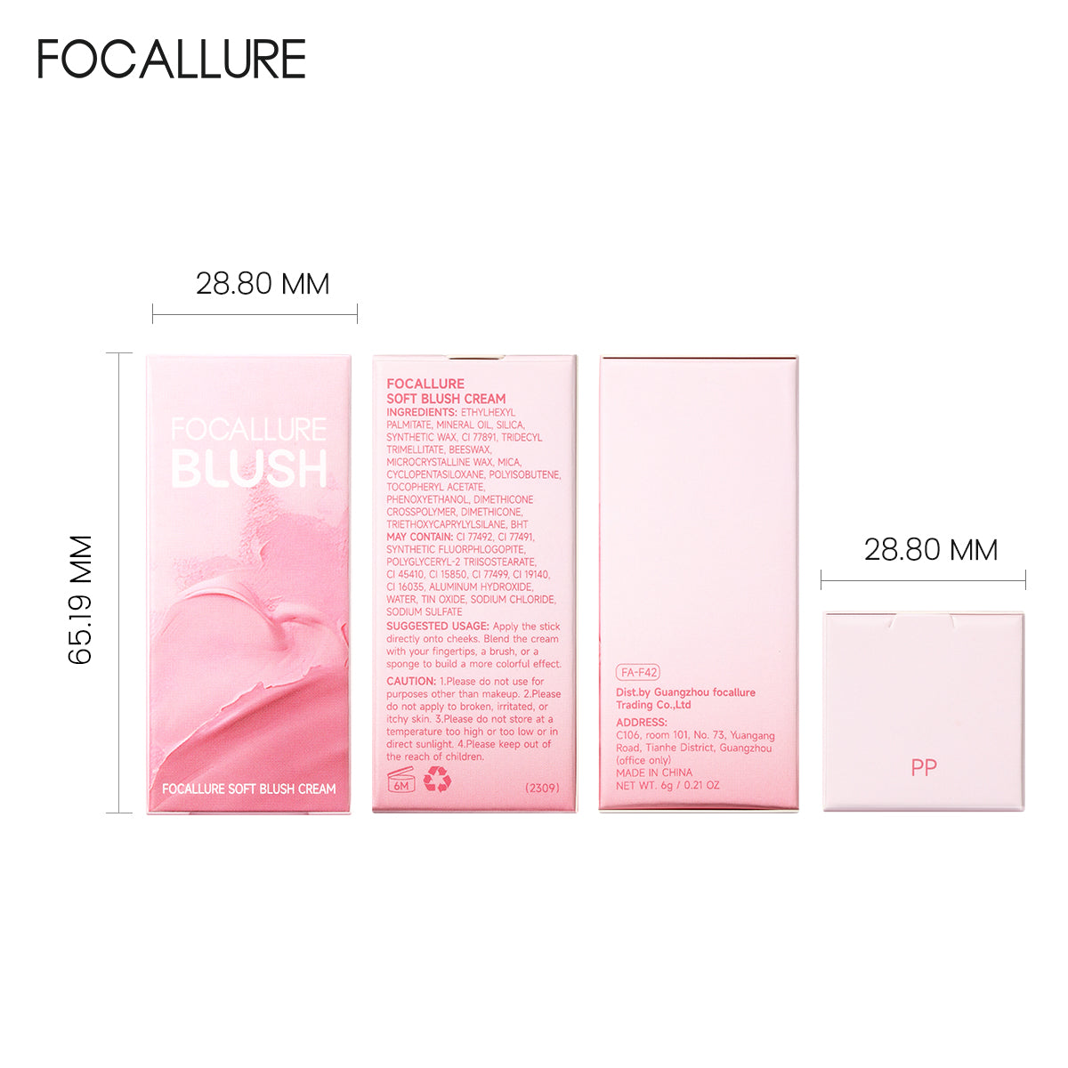 FOCALLURE Pro Cream Butter Multi-Use Blush Stick