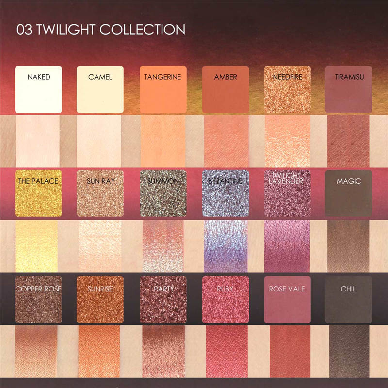 18 colors Twilight shimmer eyeshadow Palette