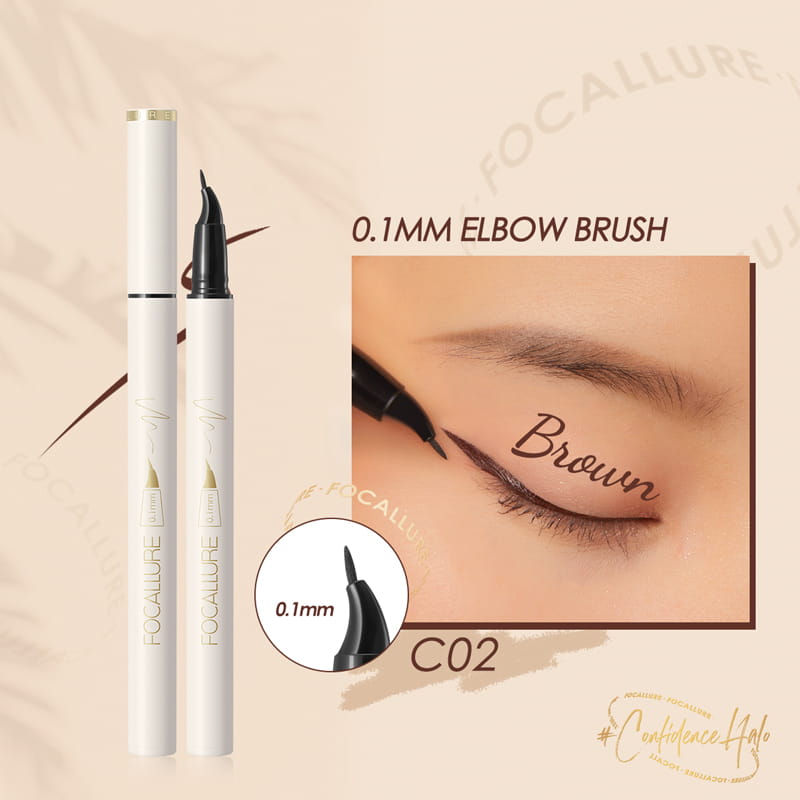 FOCALLURE Lasting Waterproof Liquid Eyeliner (with Ultra Fine Brush)