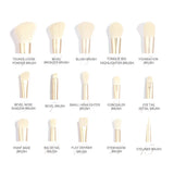 LA'FIOR White Pearl 15 Pcs Professional Brush Set with Bag - LF-001