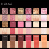 18 colors Bright Lux shimmer eyeshadow Palette